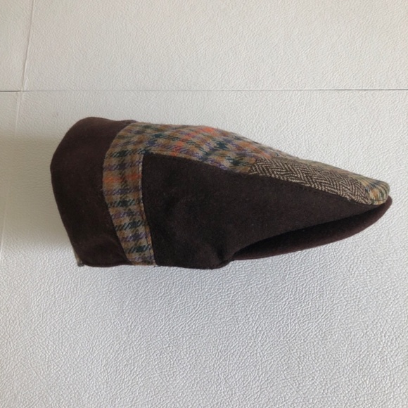 Wool Patchwork Flat Cap - Picture 4 of 5